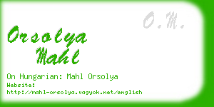 orsolya mahl business card